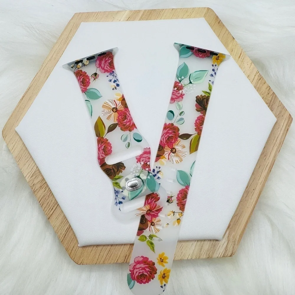 Floral Design Apple Watch Bands  42mm 44mm 45mm 49mm